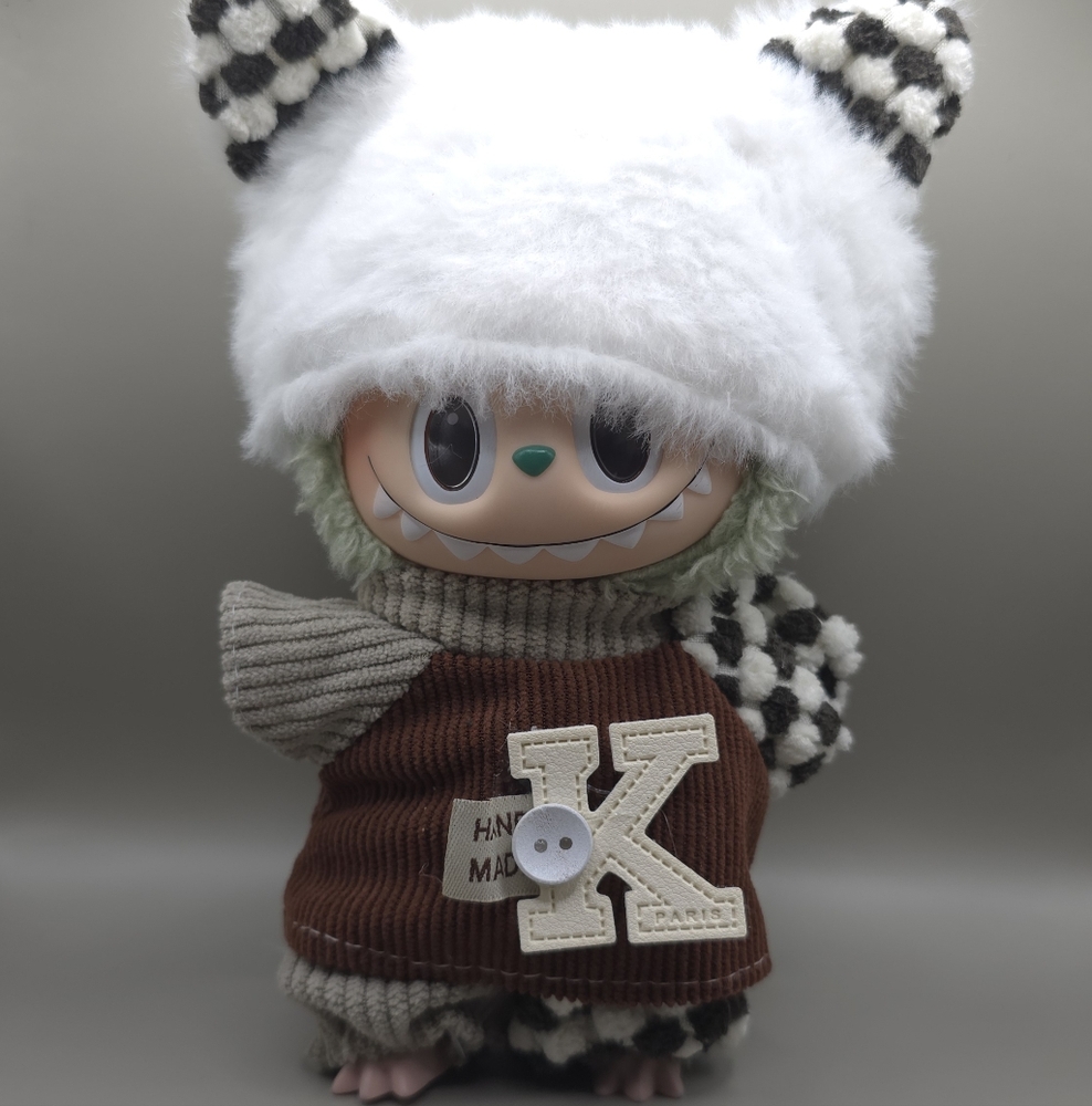 Labubu Clothes - Checkered Outfit